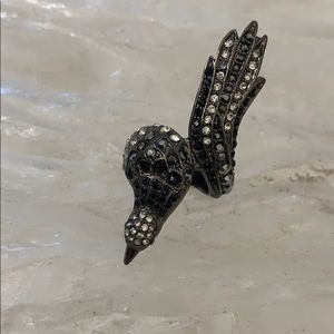 Crystal bird ring